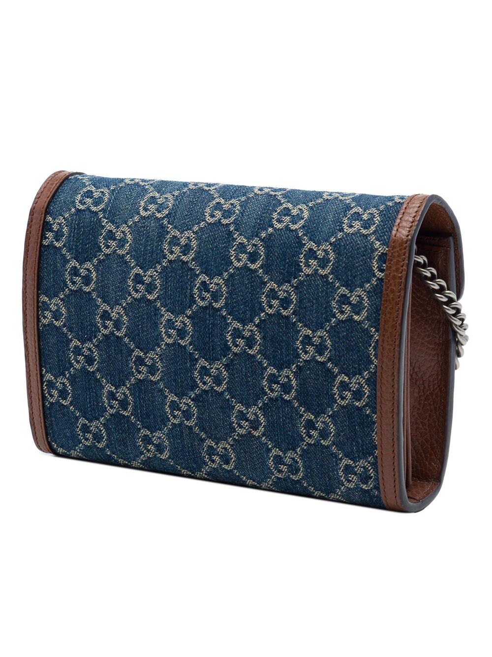 Gucci Gg Denim Dionysus Wallet On Chain #293110G96B - Picture 2 of 6